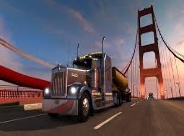 Vibrant American truck simulator controls