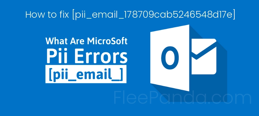 How to fix [pii_email_178709cab5246548d17e] error