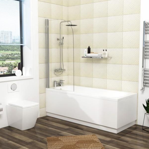 Have a Perfect Relaxation Time with Straight Double Ended Shower Bath