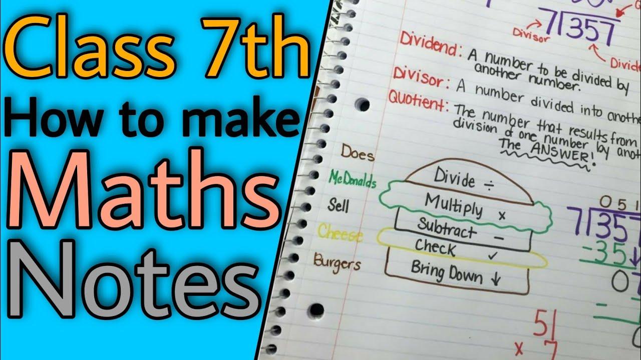 HOW TO STUDY MATHS IN CLASS 7